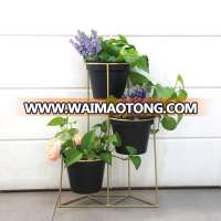 Classic Unique Wedding Decoration  Flower Pot Stand With 3 Flower Pot