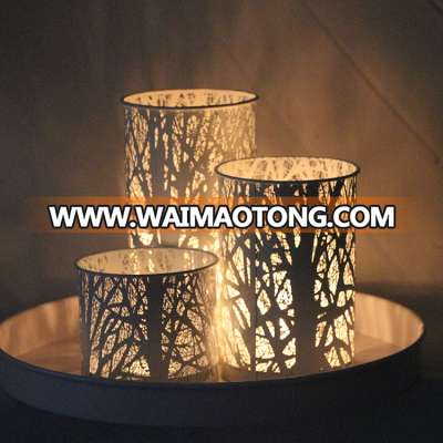 small indoor decorative three size tealight tabletop candle holder