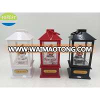 led candle lantern with music,snowing plastic led lantern,christmas lantern with music